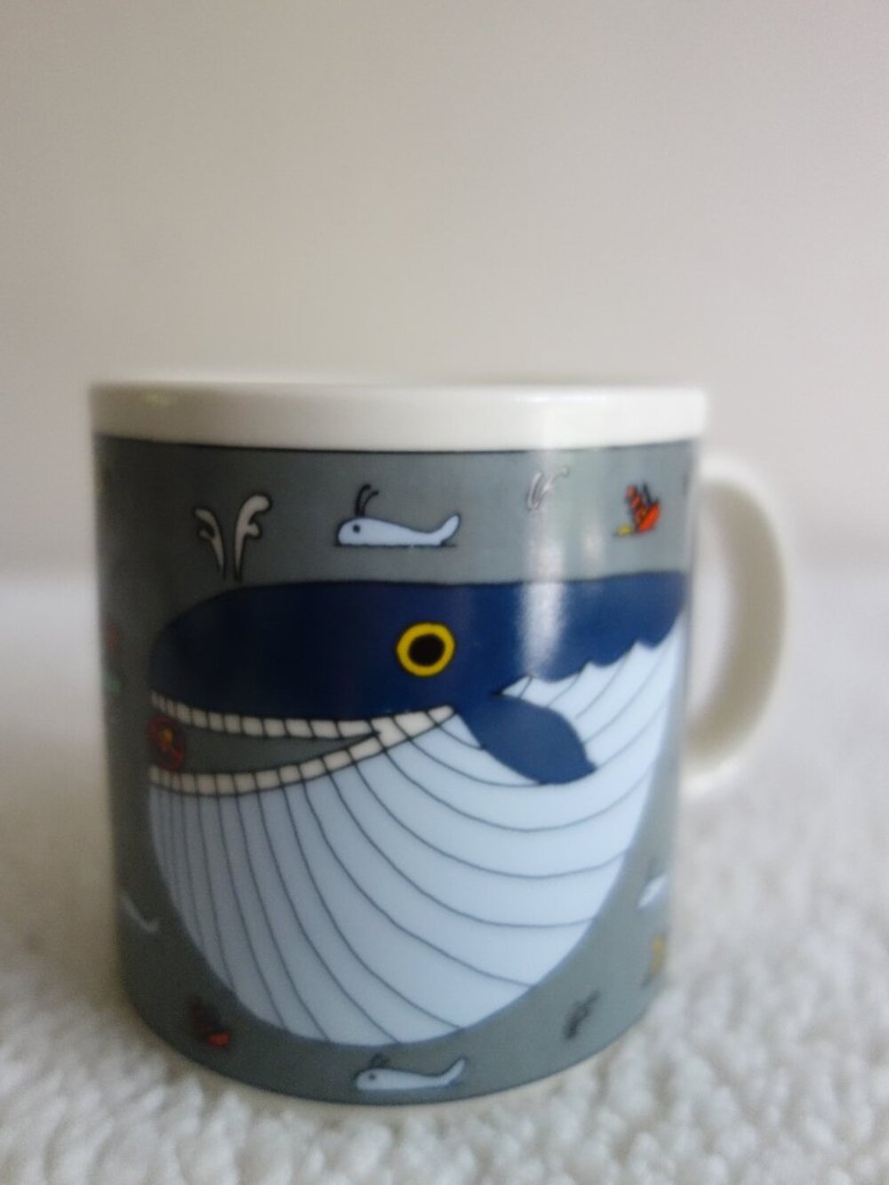Vntg Japan Made TAYLOR & NG San Francisco Whale Ocean Scene Coffee Mug Cup